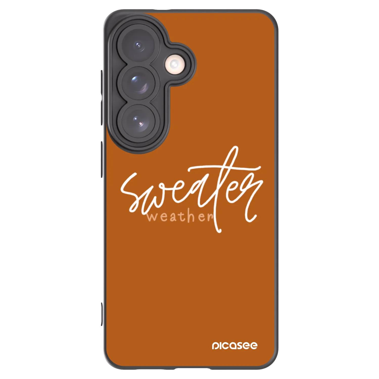 Picasee silikonowe czarne etui na Samsung Galaxy S26 - Sweater weather