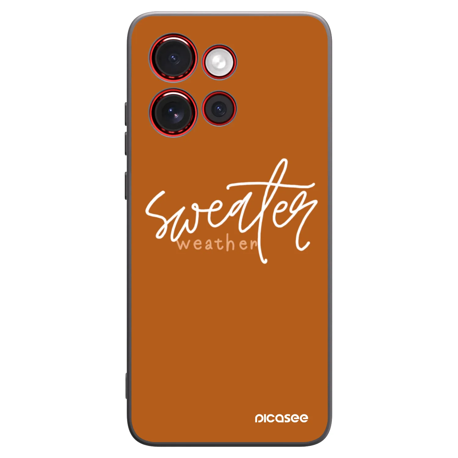 Picasee silikonowe czarne etui na Motorola Edge 60 Neo 5G - Sweater weather
