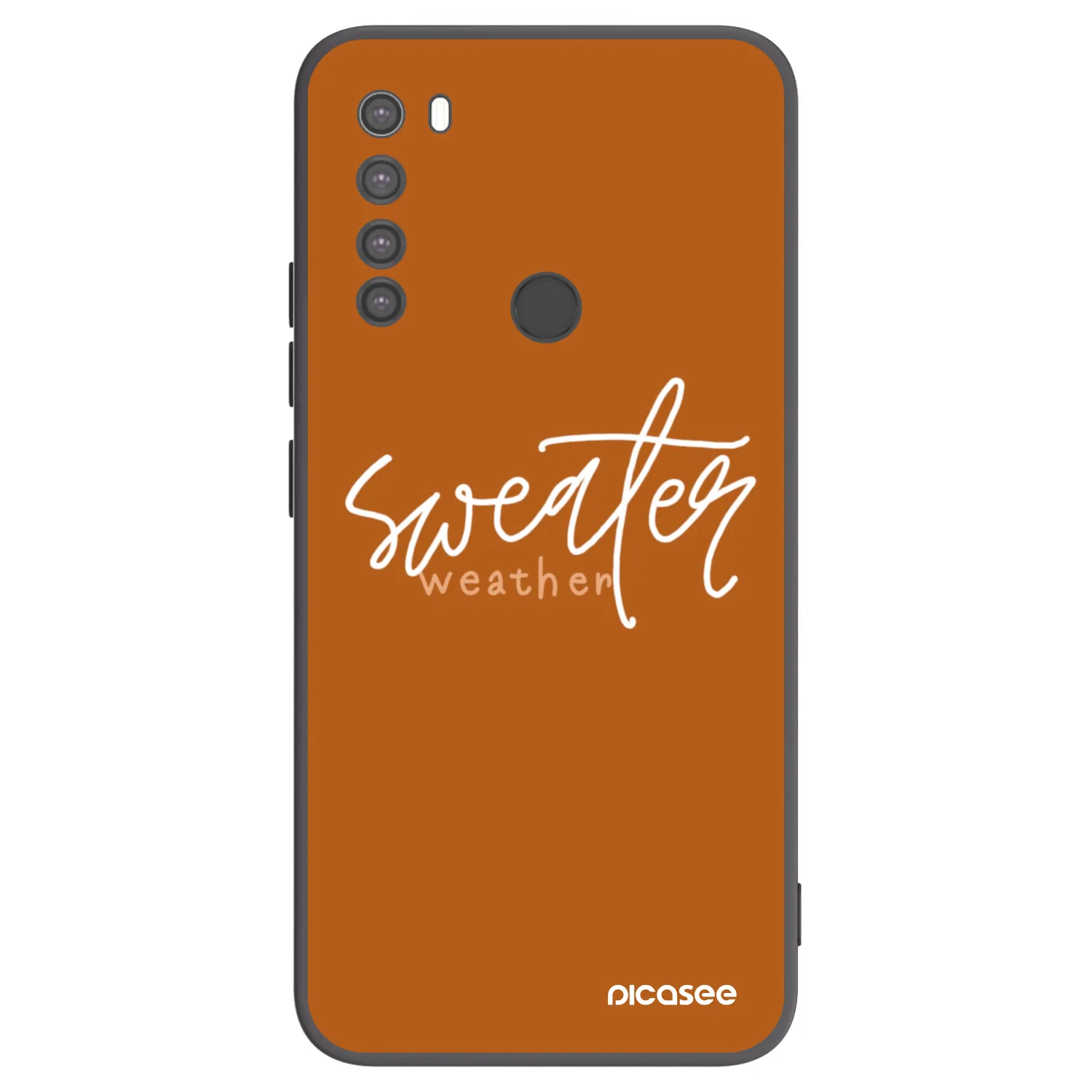 Picasee silikonowe czarne etui na Xiaomi Redmi Note 8 - Sweater weather