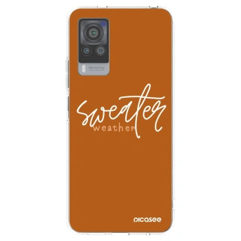 Picasee silikonowe przeźroczyste etui na Vivo X60 Pro 5G - Sweater weather