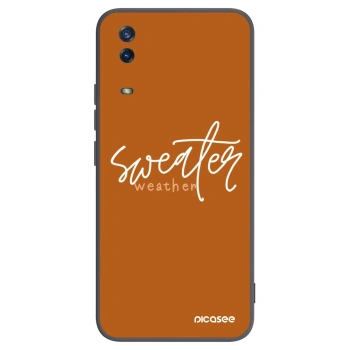 Picasee silikonowe czarne etui na Vivo Y11s - Sweater weather