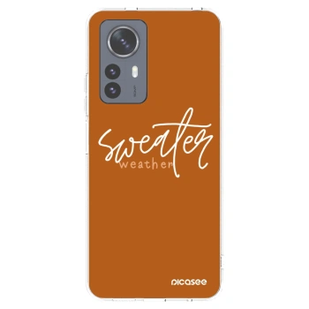 Picasee silikonowe przeźroczyste etui na Xiaomi 12 Pro - Sweater weather