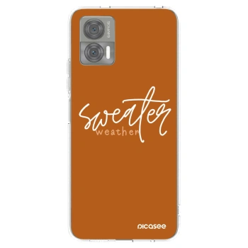 Picasee silikonowe przeźroczyste etui na Motorola Edge 30 Neo - Sweater weather