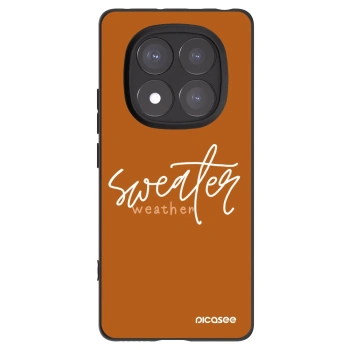 Picasee silikonowe czarne etui na Xiaomi Redmi Note 14 Pro 5G - Sweater weather
