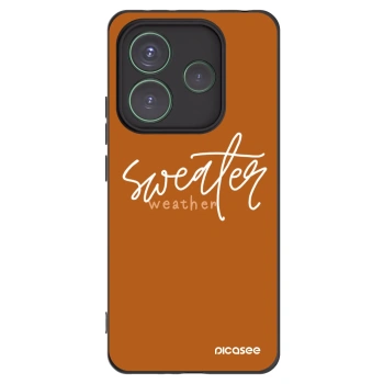 Picasee silikonowe czarne etui na Xiaomi Redmi Note 14 5G - Sweater weather