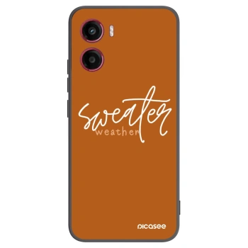 Picasee silikonowe czarne etui na Motorola Moto G05 - Sweater weather