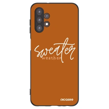 Picasee silikonowe czarne etui na Samsung Galaxy A13 5G - Sweater weather