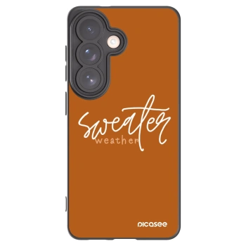Picasee silikonowe czarne etui na Samsung Galaxy S26 - Sweater weather