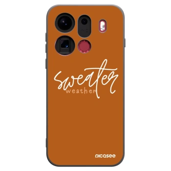Picasee silikonowe czarne etui na OPPO Find X9 Pro - Sweater weather