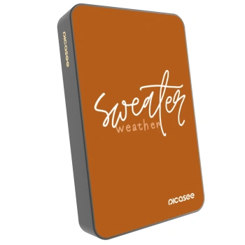 Picasee Powerbank z MagSafe 10 000 mAh Szary - Sweater weather