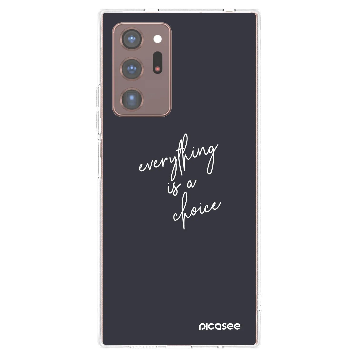 Picasee silikonowe przeźroczyste etui na Samsung Galaxy Note 20 Ultra - Everything is a choice