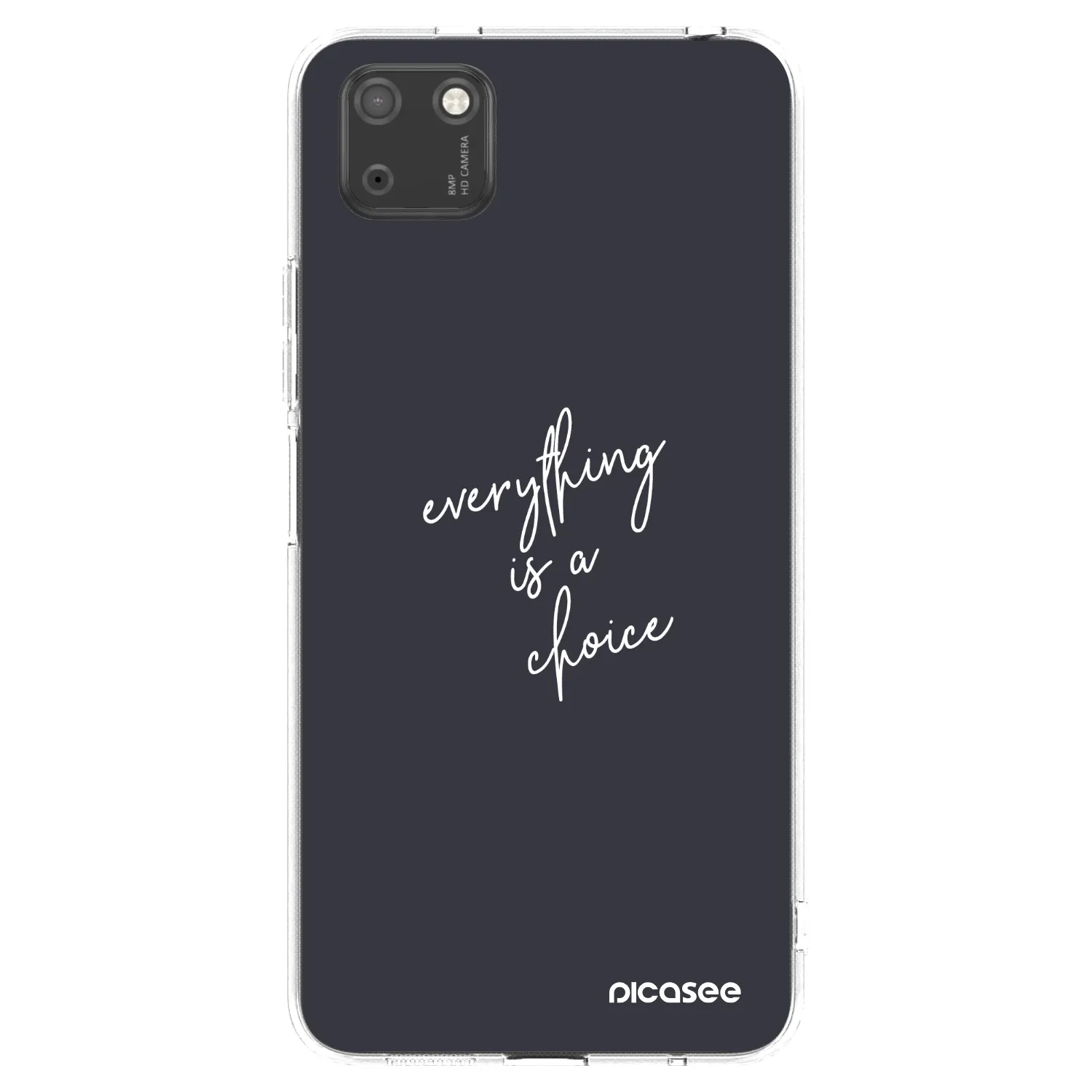 Picasee silikonowe przeźroczyste etui na Huawei Y5P - Everything is a choice