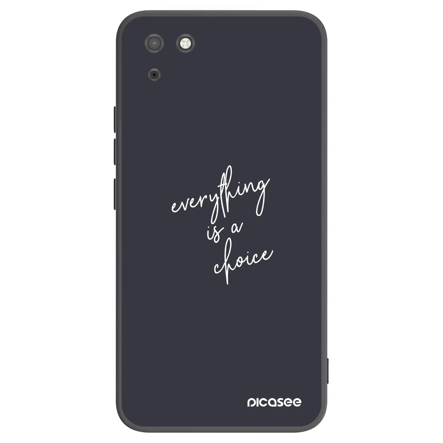 Picasee silikonowe czarne etui na Huawei Y5P - Everything is a choice