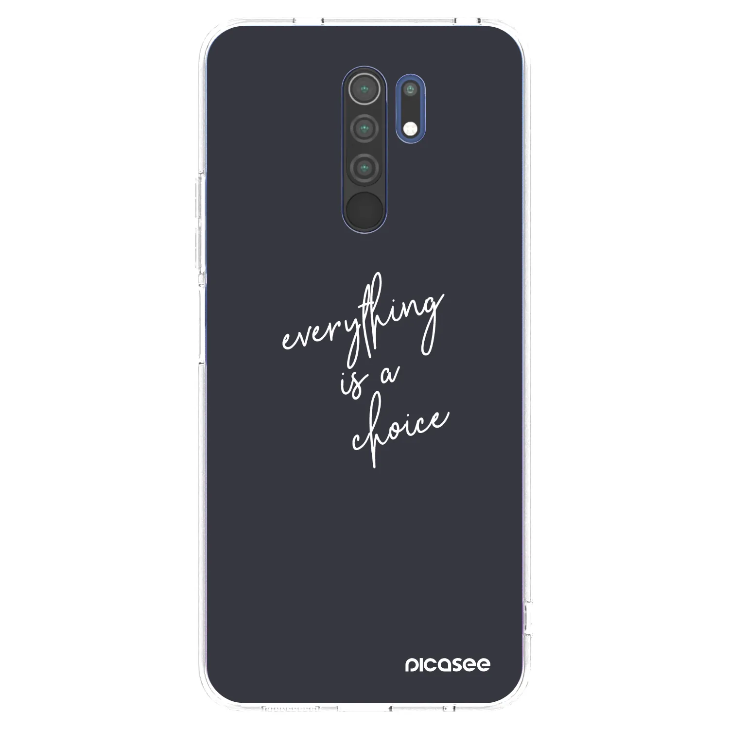 Picasee silikonowe przeźroczyste etui na Xiaomi Redmi 9 - Everything is a choice