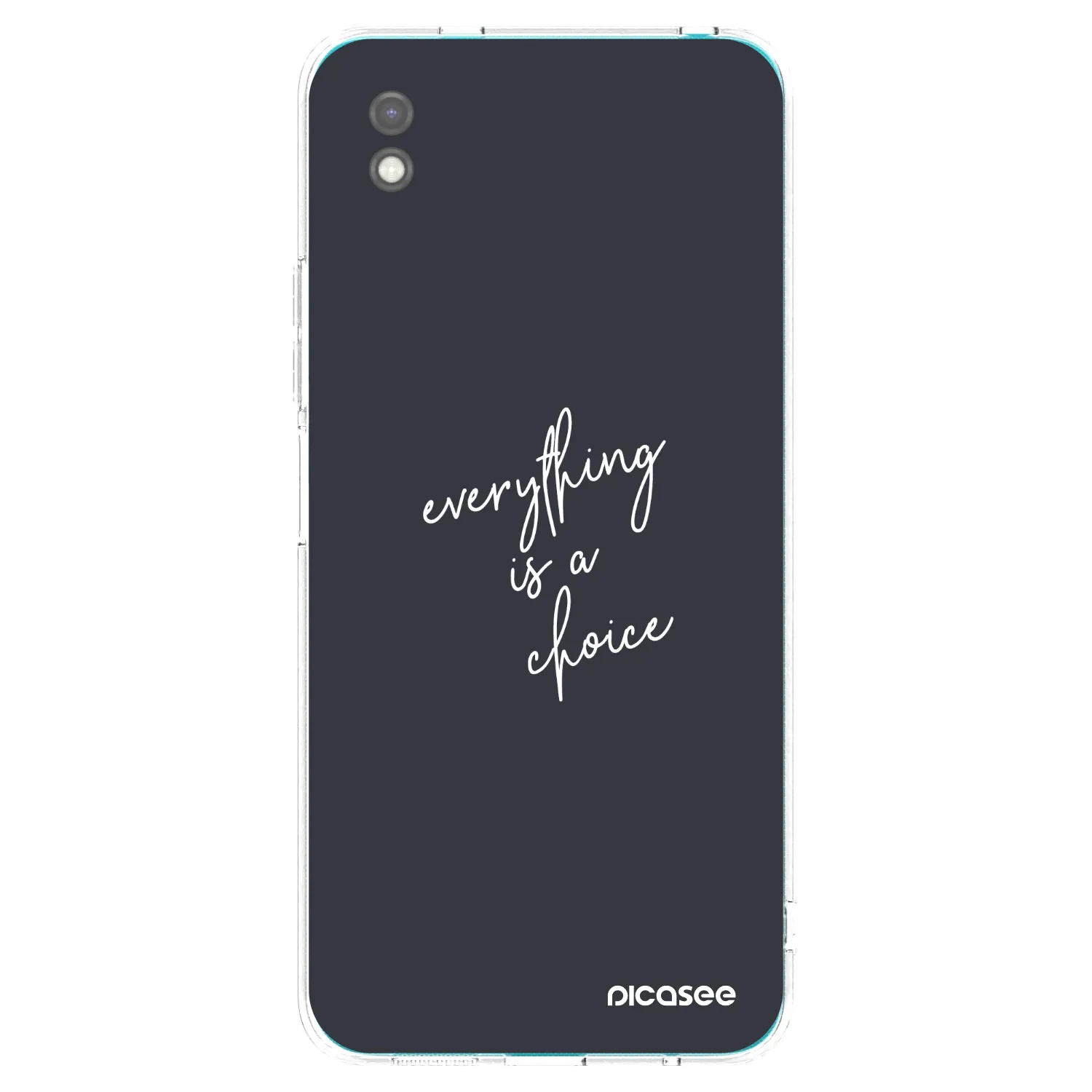 Picasee silikonowe czarne etui na Xiaomi Redmi 9A - Everything is a choice