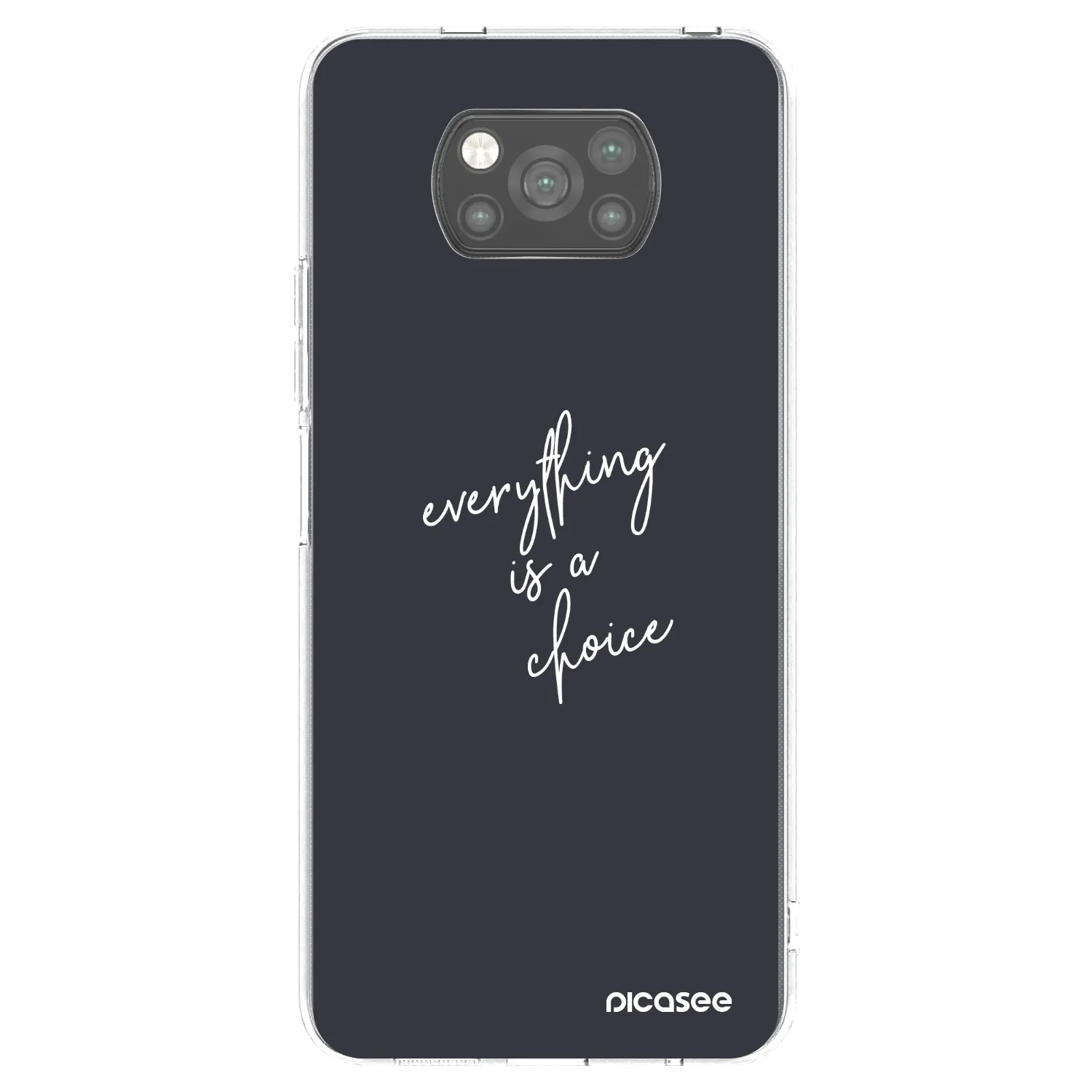 Picasee silikonowe czarne etui na Xiaomi Poco X3 - Everything is a choice