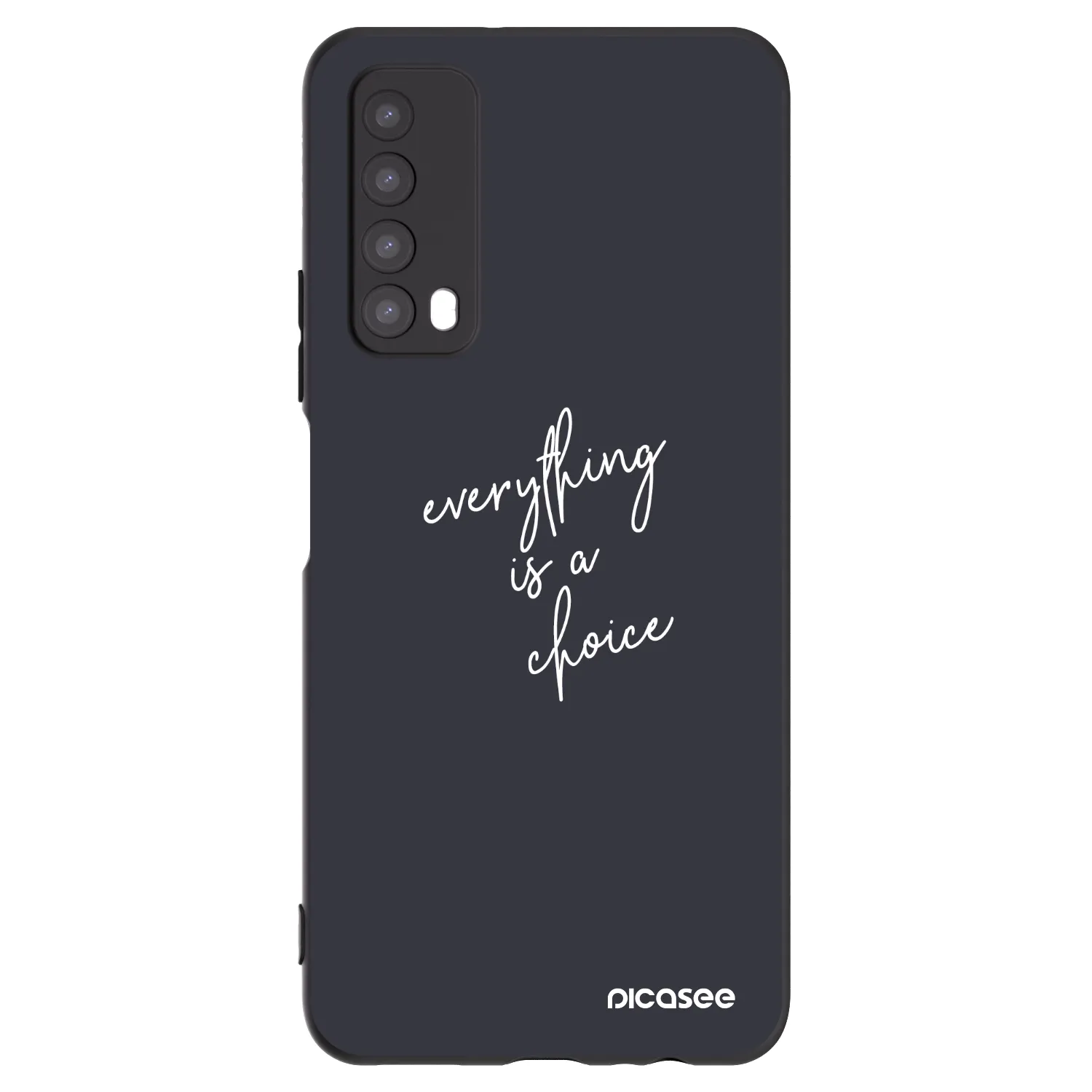 Picasee silikonowe czarne etui na Huawei P Smart 2021 - Everything is a choice