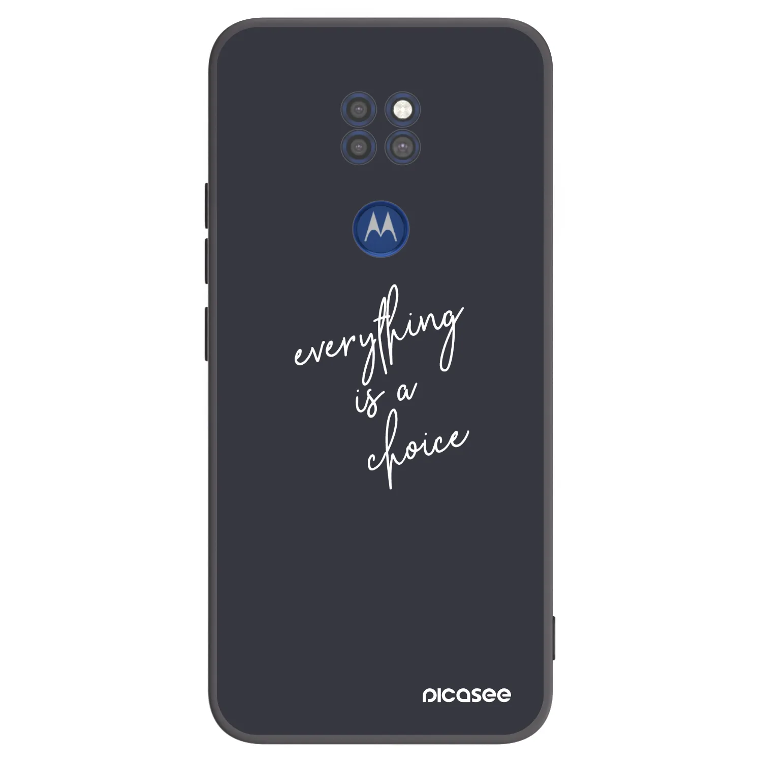 Picasee silikonowe czarne etui na Motorola Moto G9 Play - Everything is a choice