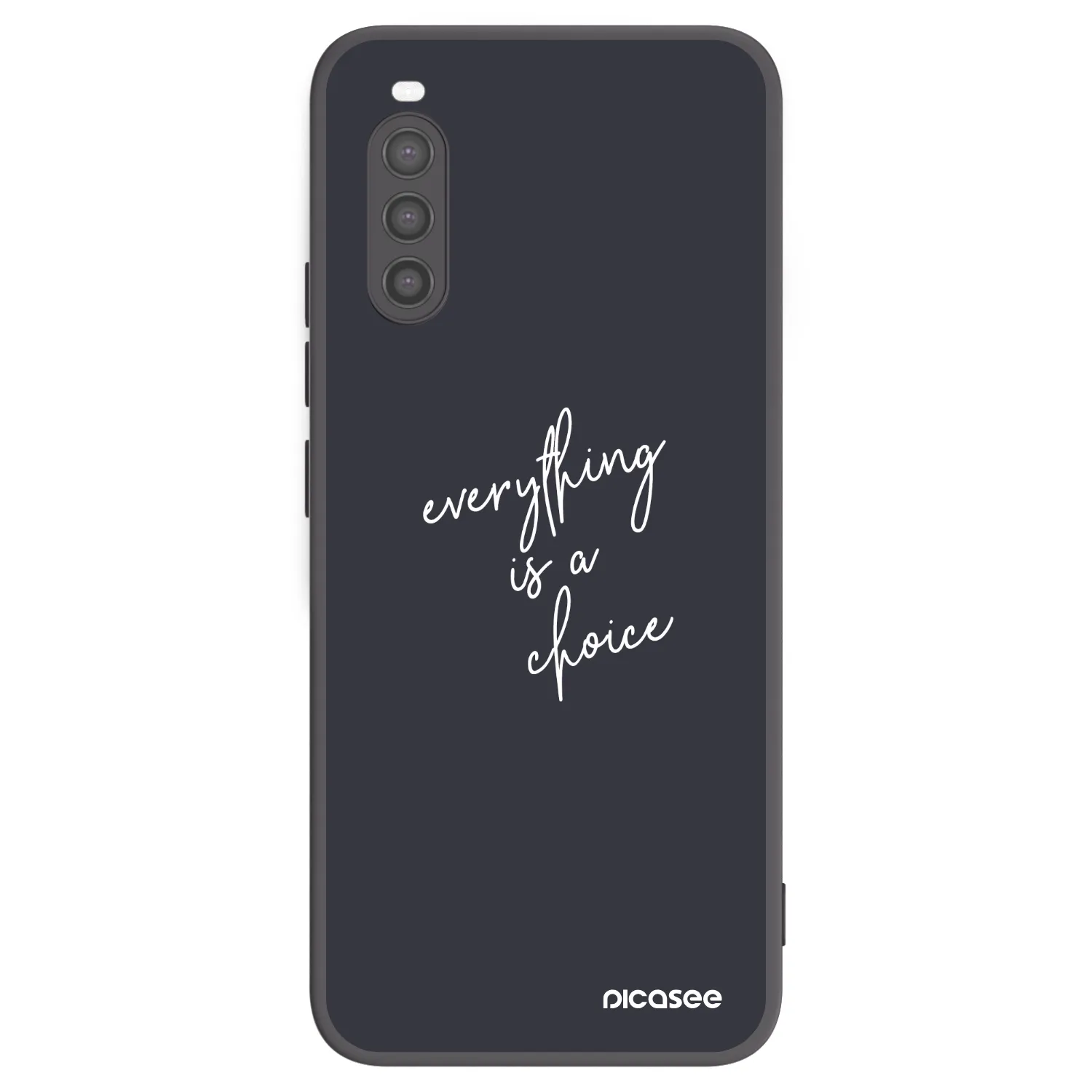 Picasee silikonowe czarne etui na Sony Xperia 10 II - Everything is a choice