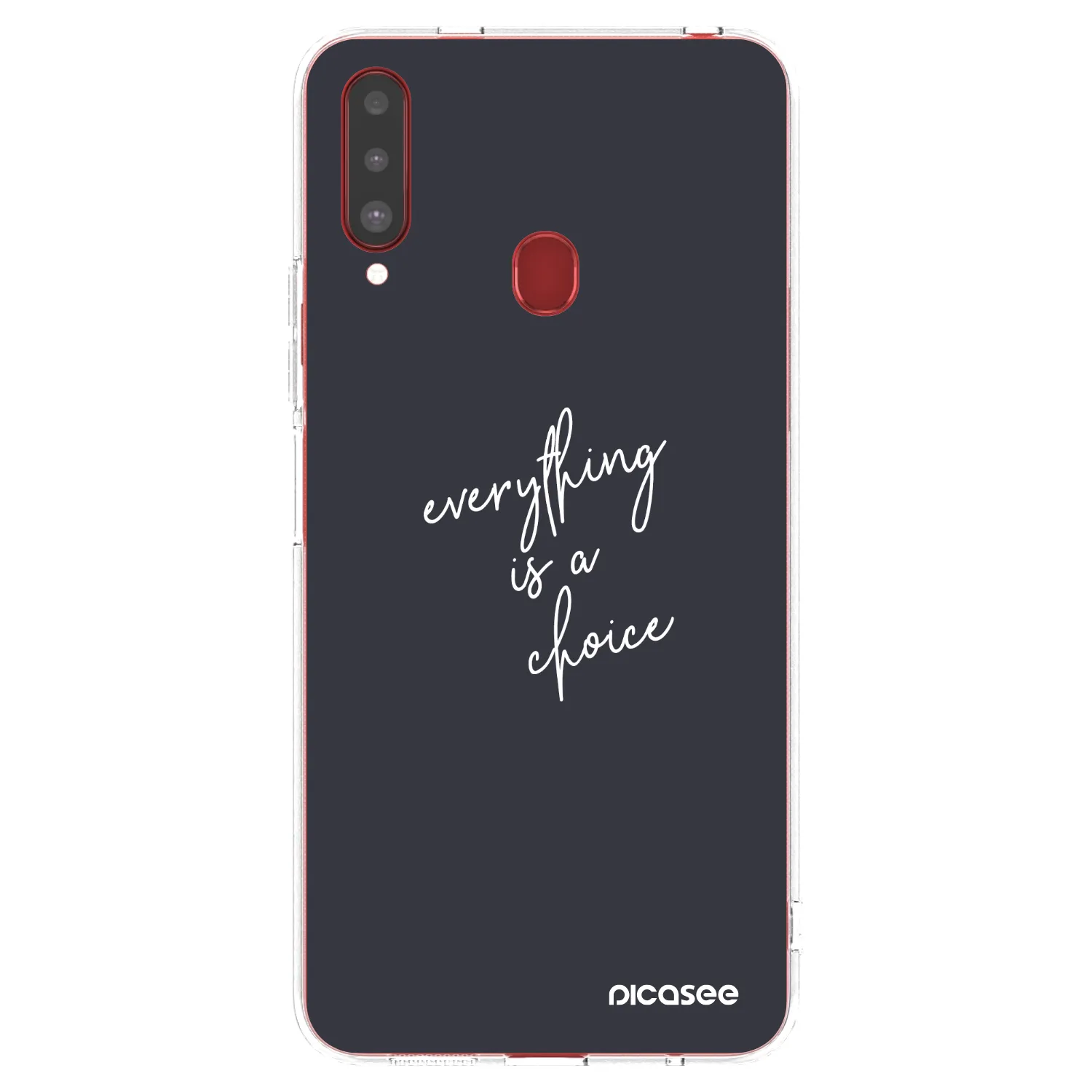 Picasee silikonowe przeźroczyste etui na Samsung Galaxy A20s - Everything is a choice