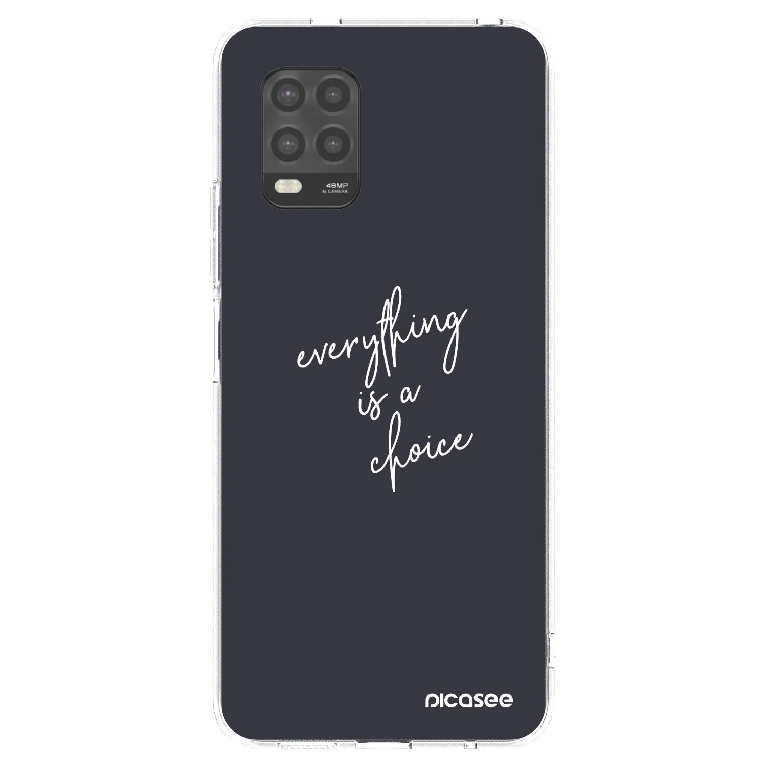 Picasee silikonowe przeźroczyste etui na Xiaomi Mi 10 Lite - Everything is a choice