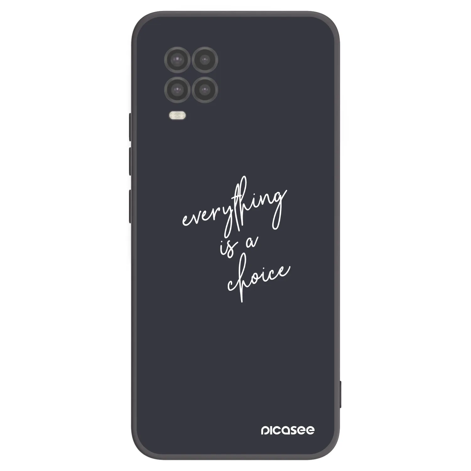 Picasee silikonowe czarne etui na Xiaomi Mi 10 Lite - Everything is a choice