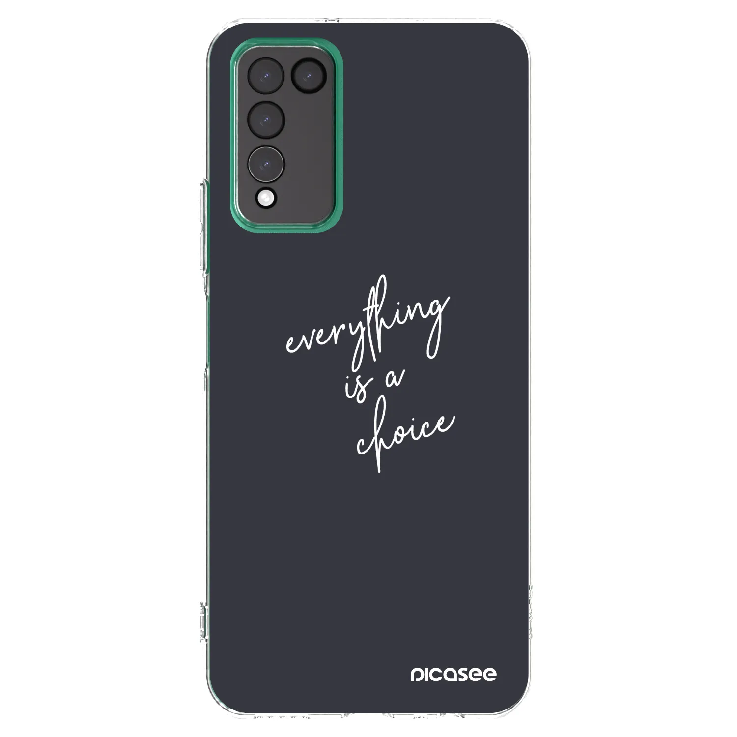 Picasee silikonowe przeźroczyste etui na Honor 10X Lite - Everything is a choice