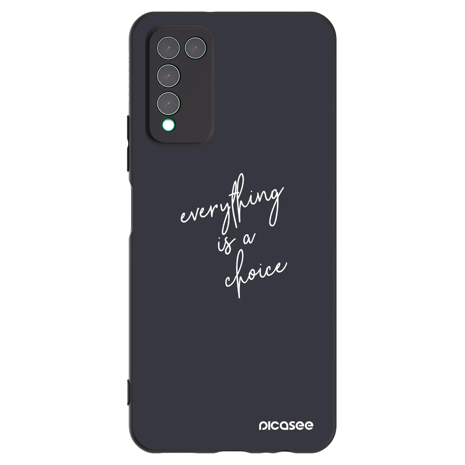 Picasee silikonowe czarne etui na Honor 10X Lite - Everything is a choice