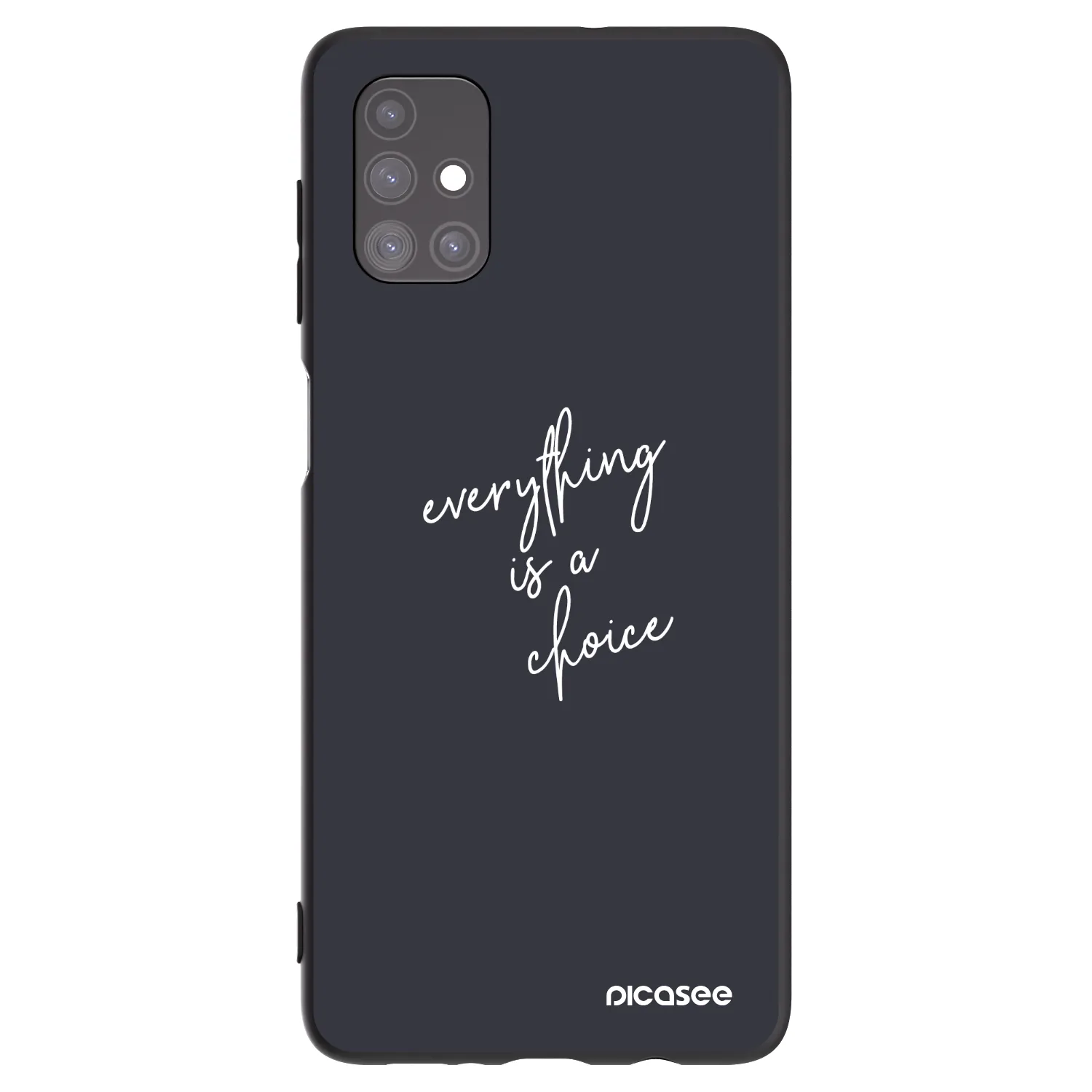 Picasee silikonowe czarne etui na Samsung Galaxy M51 M515F - Everything is a choice