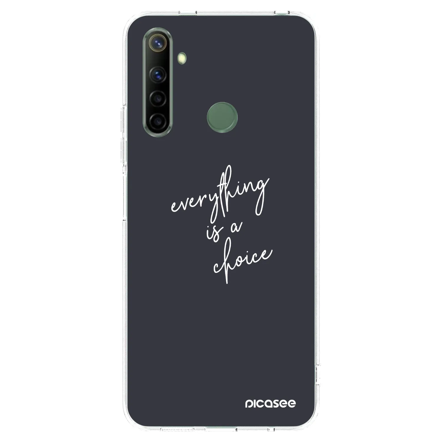 Picasee silikonowe przeźroczyste etui na Realme 6i - Everything is a choice