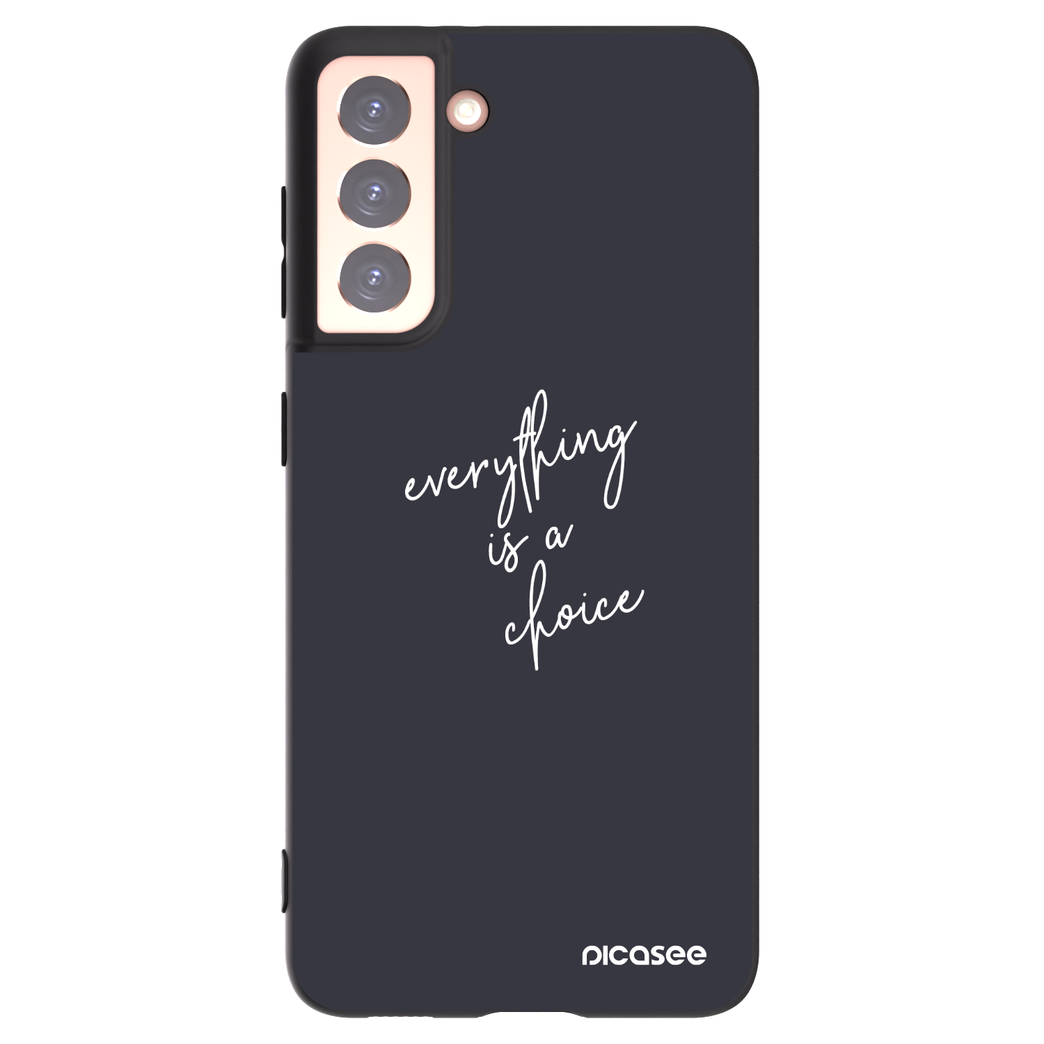 Picasee silikonowe czarne etui na Samsung Galaxy S21 5G G991B - Everything is a choice