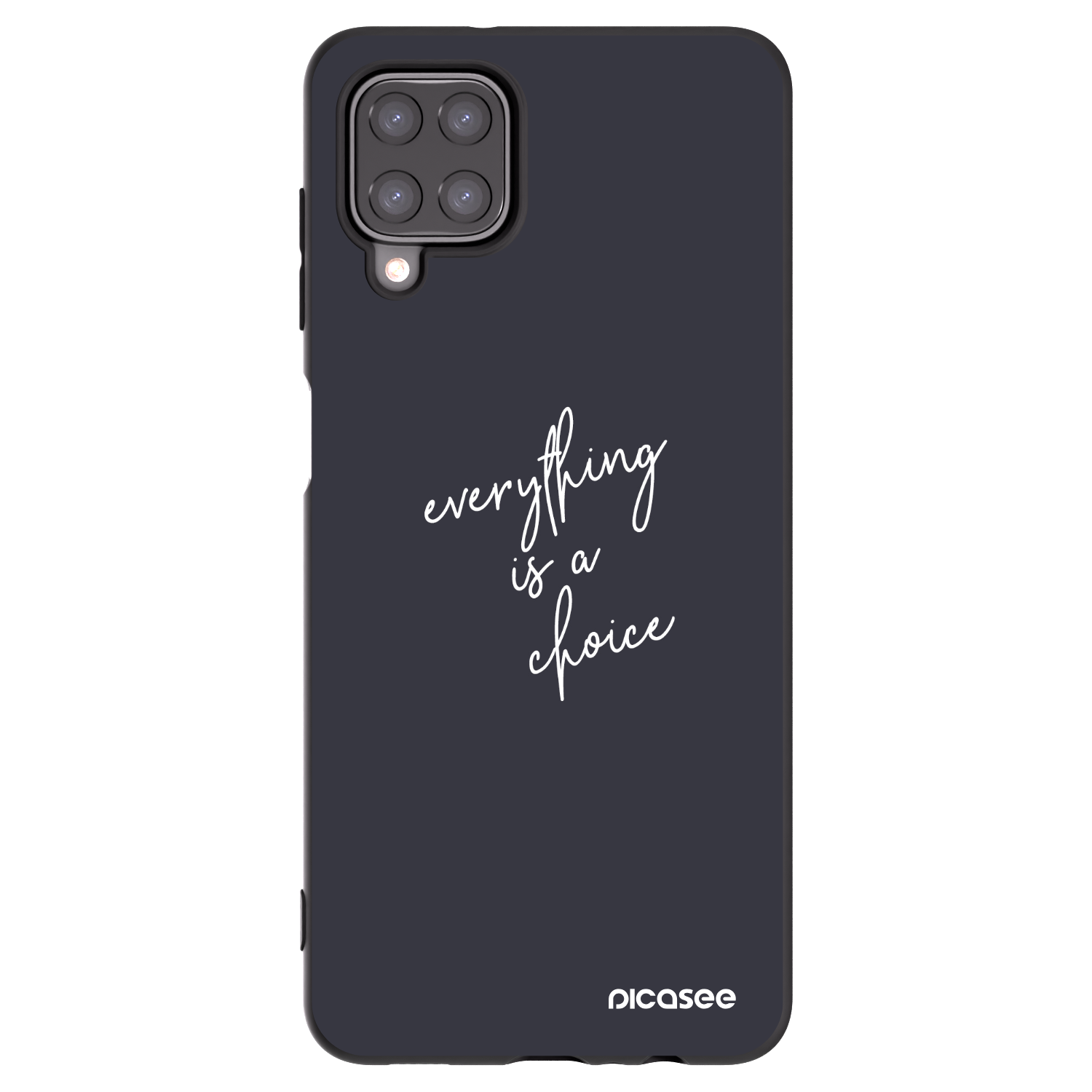 Picasee silikonowe czarne etui na Samsung Galaxy A12 A125F - Everything is a choice