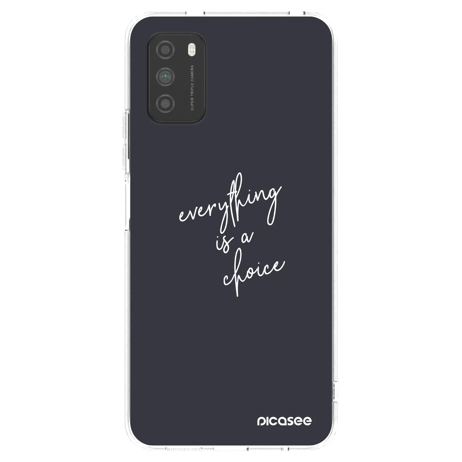 Picasee silikonowe przeźroczyste etui na Xiaomi Poco M3 - Everything is a choice