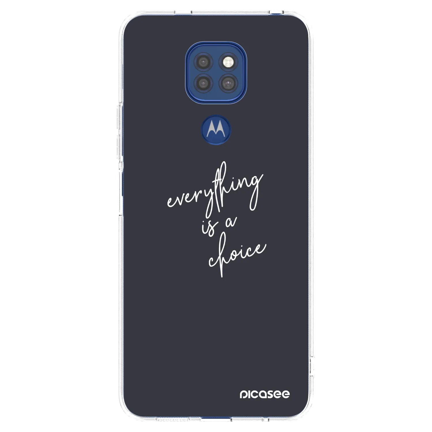 Picasee silikonowe przeźroczyste etui na Motorola Moto G9 Play - Everything is a choice