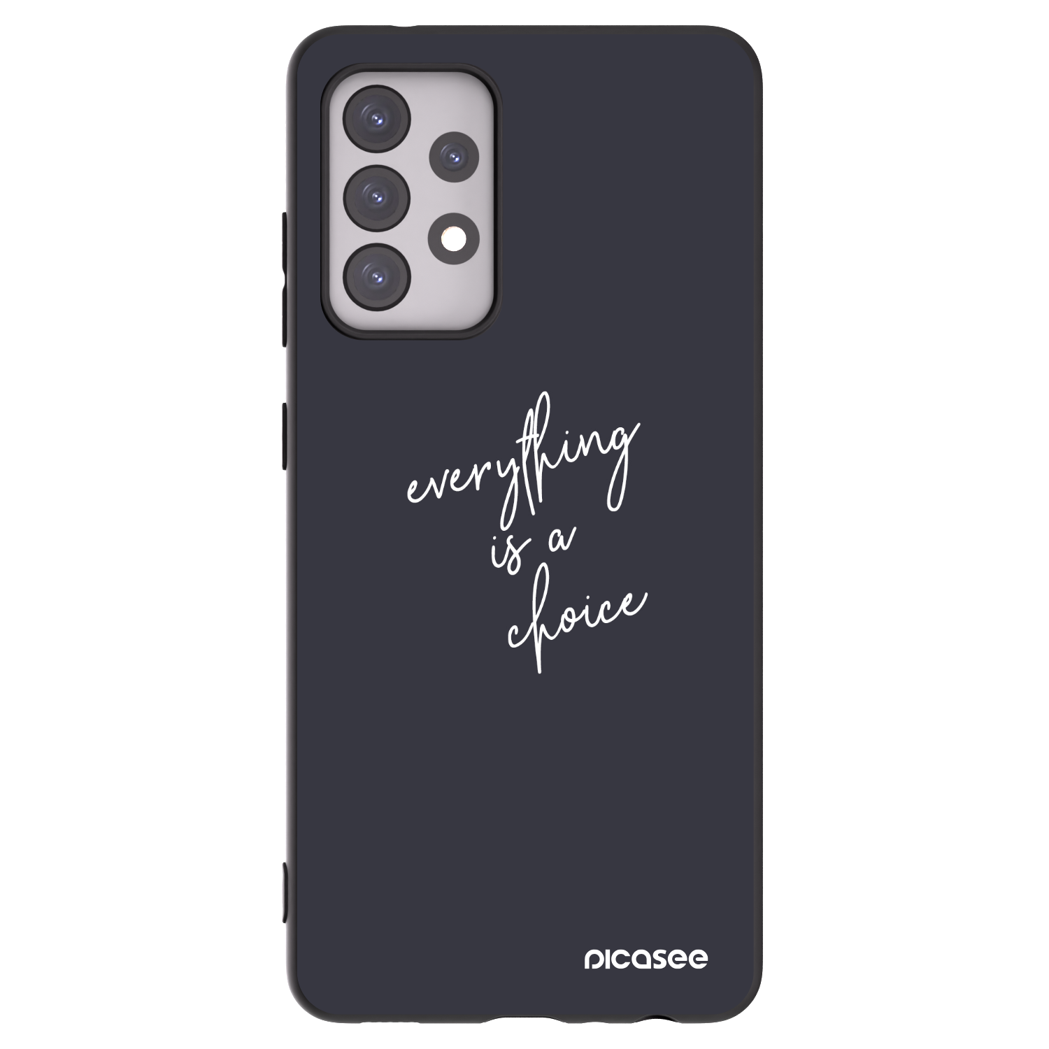 Picasee silikonowe czarne etui na Samsung Galaxy A52 5G A525F - Everything is a choice