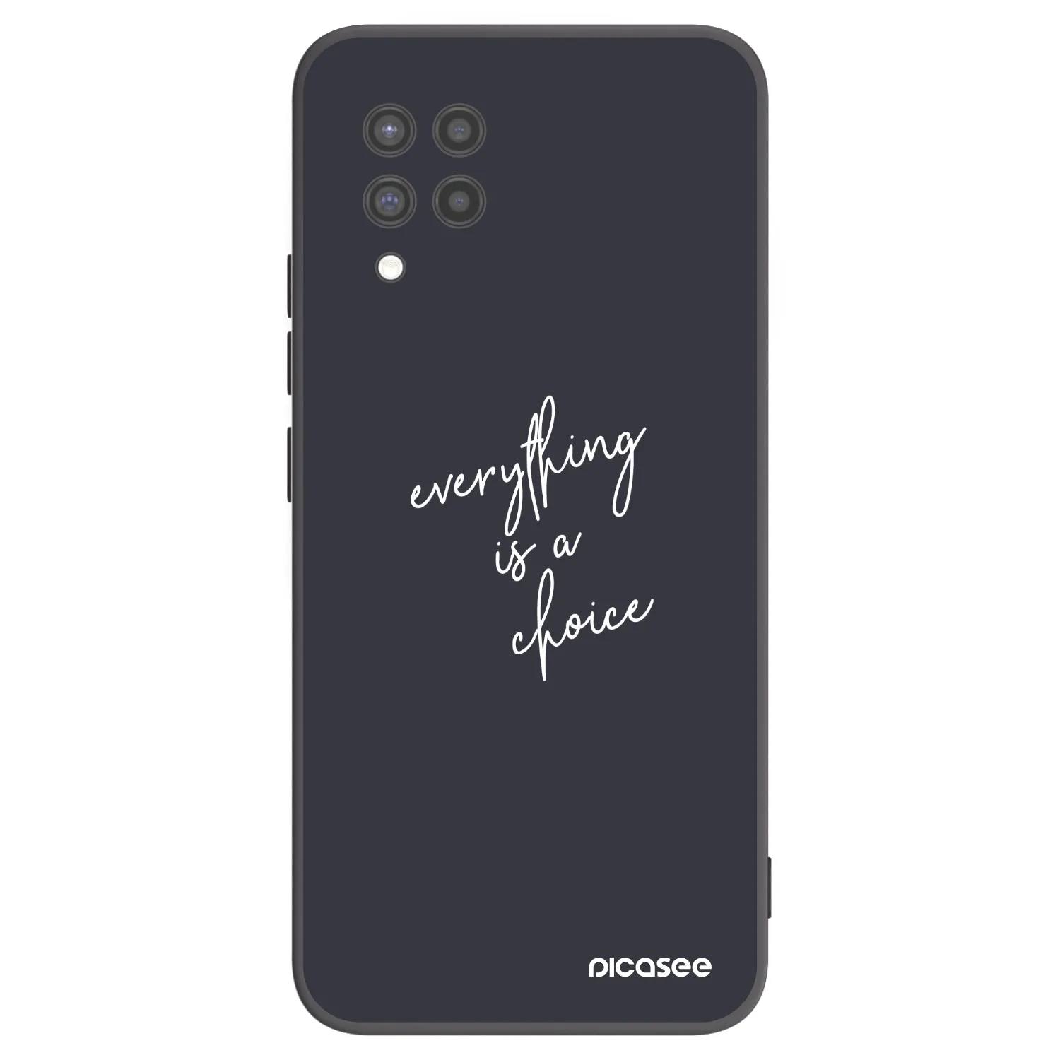 Picasee silikonowe czarne etui na Samsung Galaxy A42 A426B - Everything is a choice