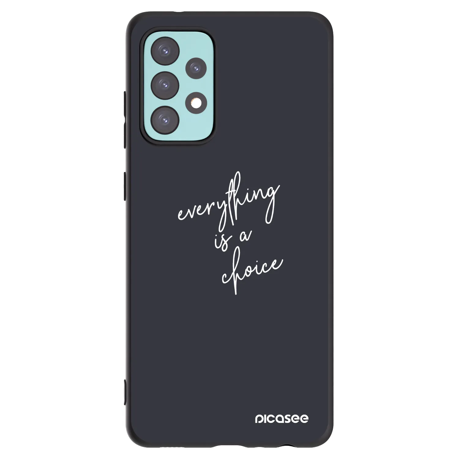 Picasee silikonowe czarne etui na Samsung Galaxy A72 A725F - Everything is a choice