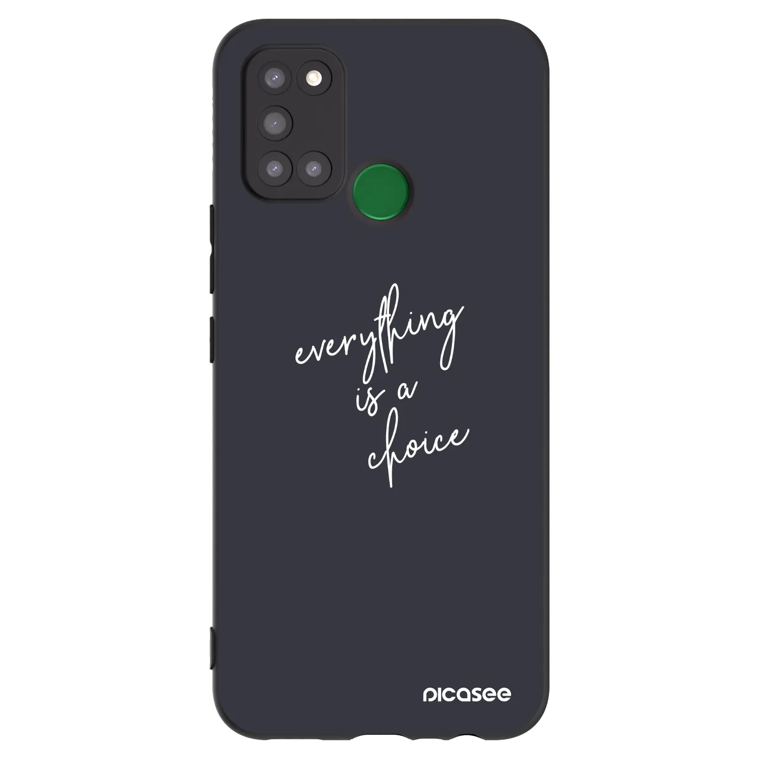 Picasee silikonowe czarne etui na Realme 7i - Everything is a choice