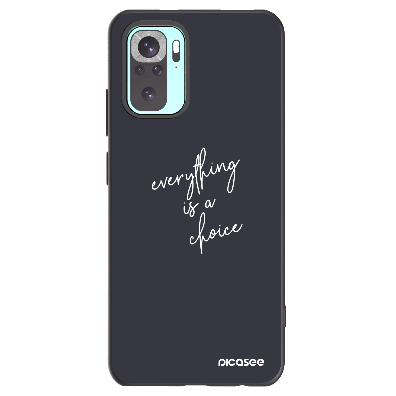 Picasee silikonowe czarne etui na Xiaomi Redmi Note 10 Pro - Everything is a choice