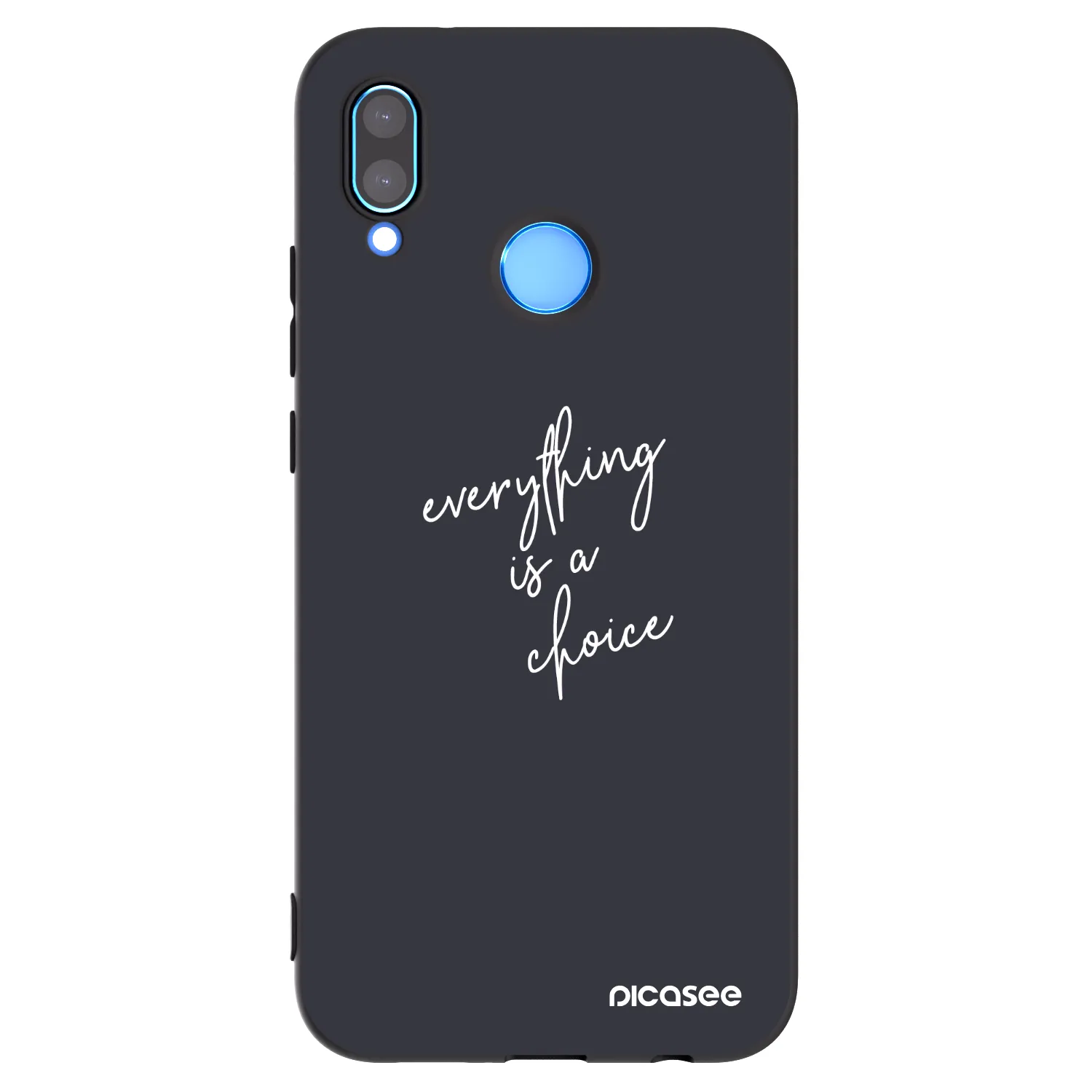 Picasee silikonowe czarne etui na Huawei P20 Lite - Everything is a choice