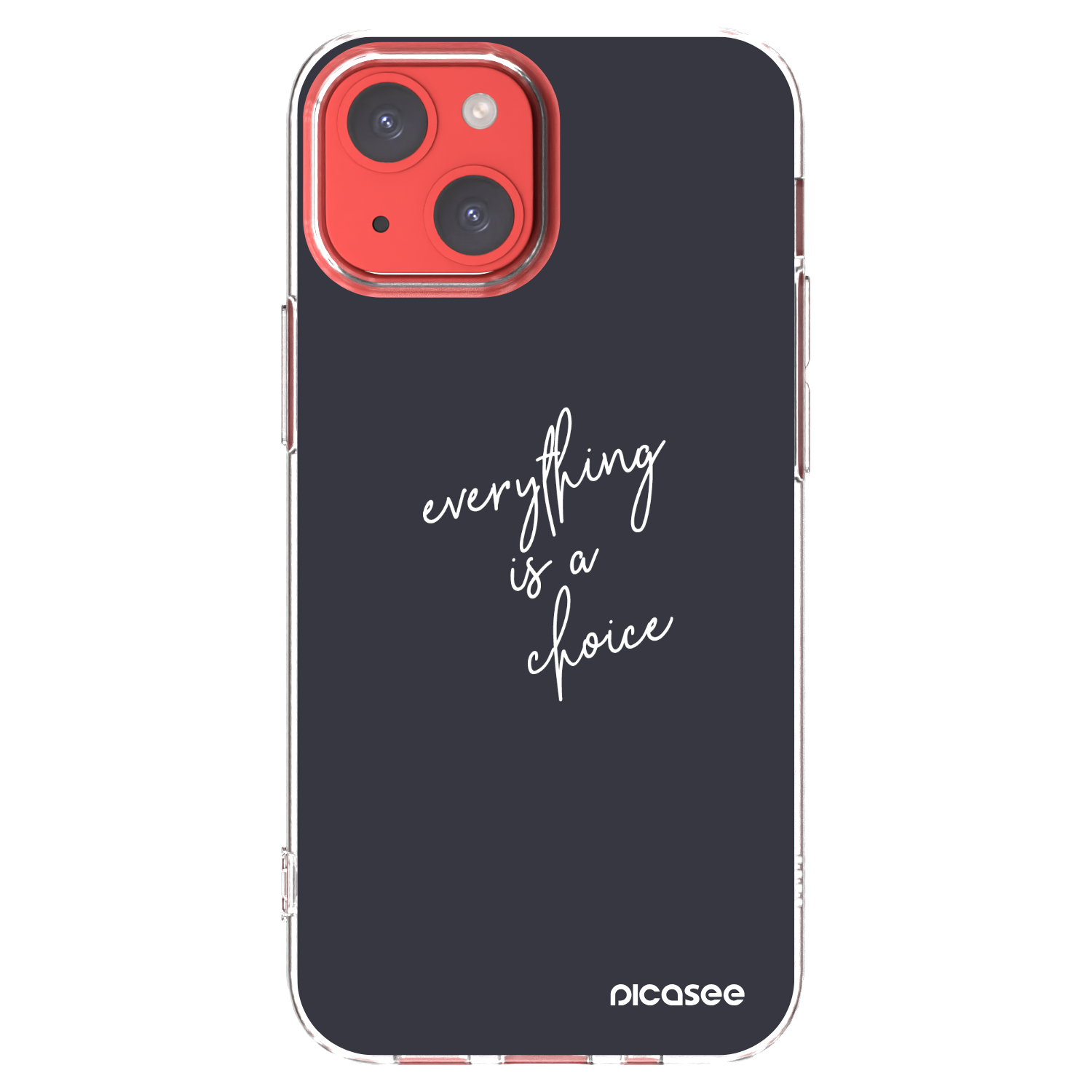 Picasee silikonowe przeźroczyste etui na Apple iPhone 13 mini - Everything is a choice