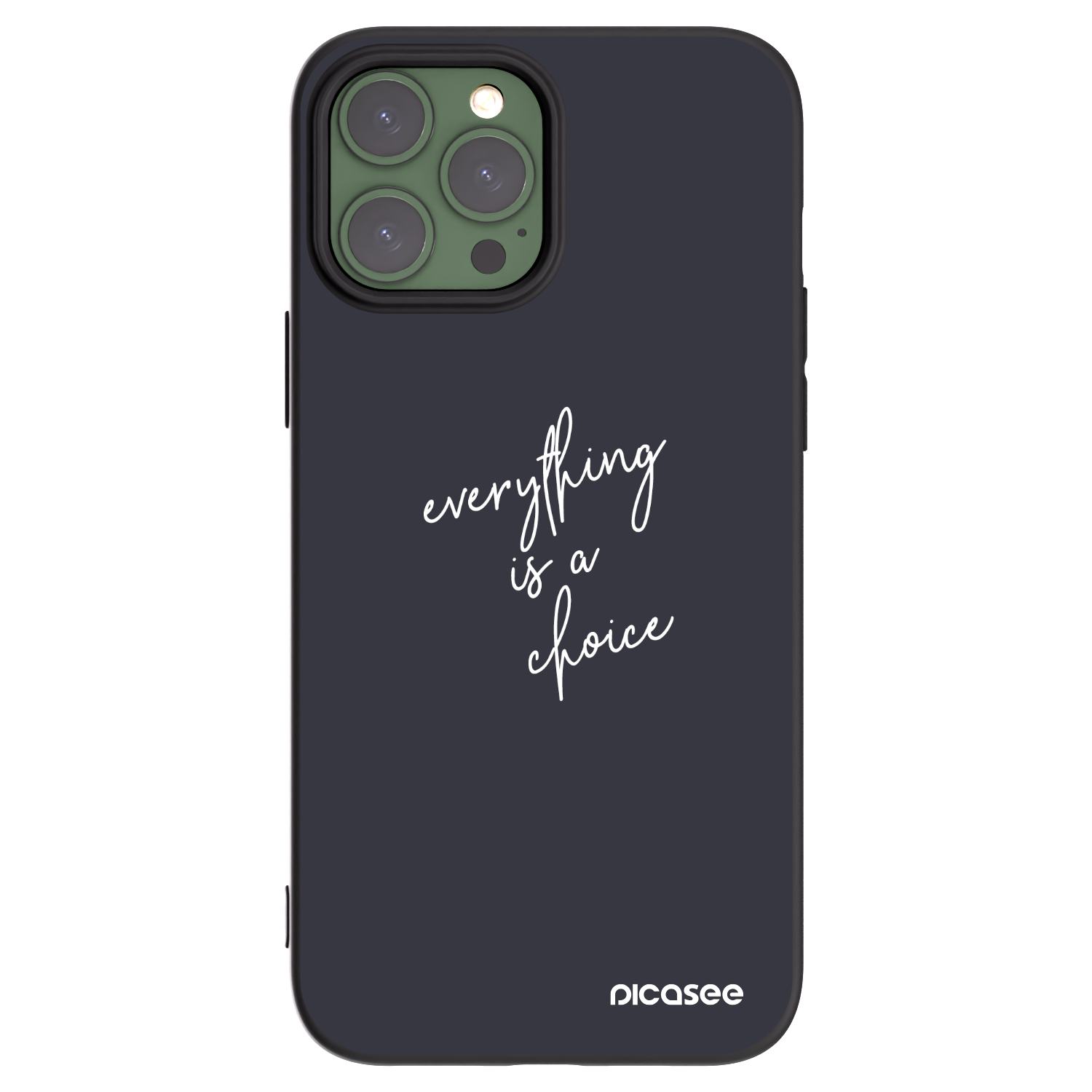 Picasee silikonowe czarne etui na Apple iPhone 13 Pro Max - Everything is a choice
