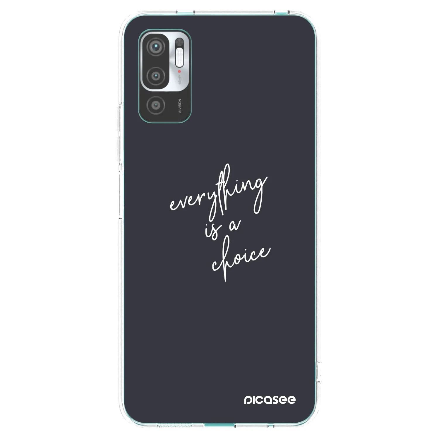 Picasee silikonowe przeźroczyste etui na Xiaomi Redmi Note 10 5G - Everything is a choice