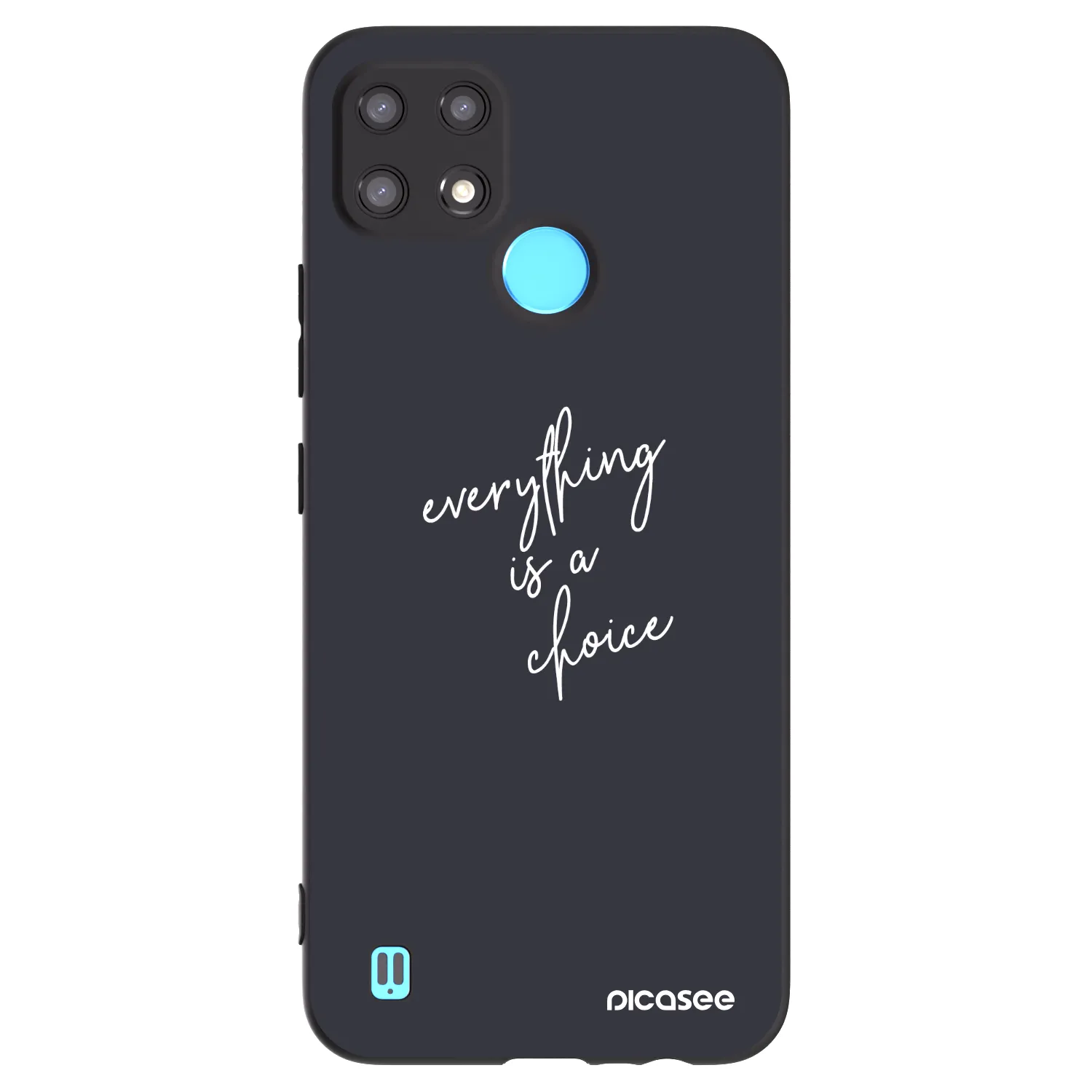 Picasee silikonowe czarne etui na Realme C21 - Everything is a choice
