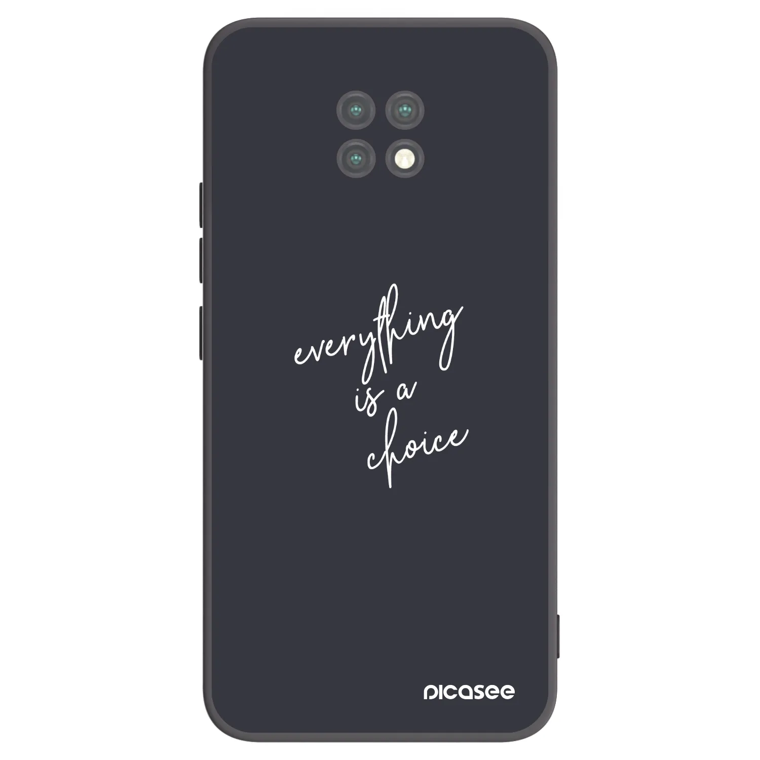 Picasee silikonowe czarne etui na Xiaomi Redmi Note 9T - Everything is a choice