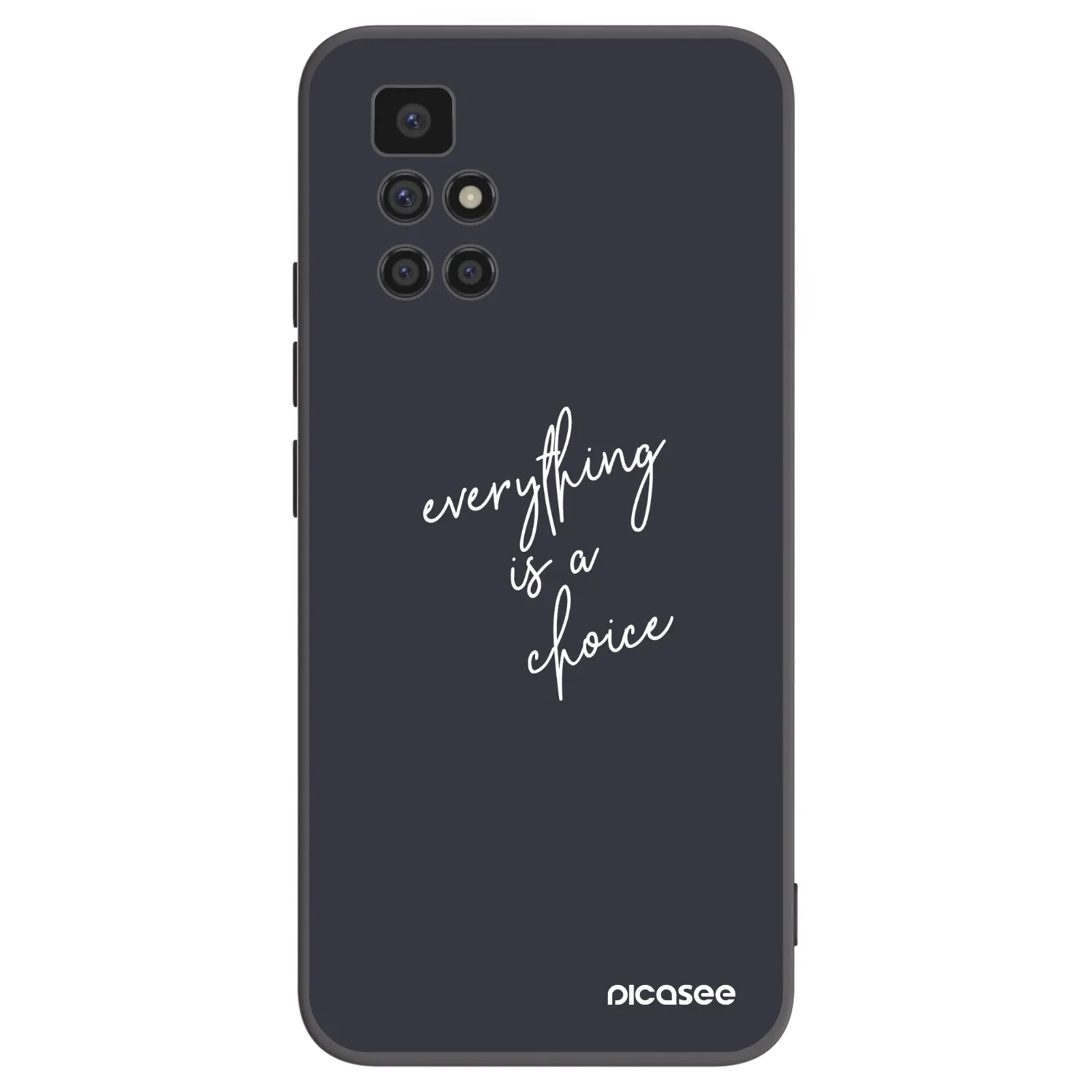 Picasee silikonowe czarne etui na Xiaomi Redmi 10 - Everything is a choice
