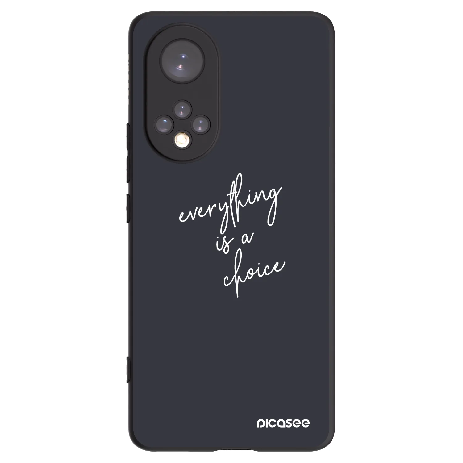 Picasee silikonowe czarne etui na Honor 50 5G - Everything is a choice