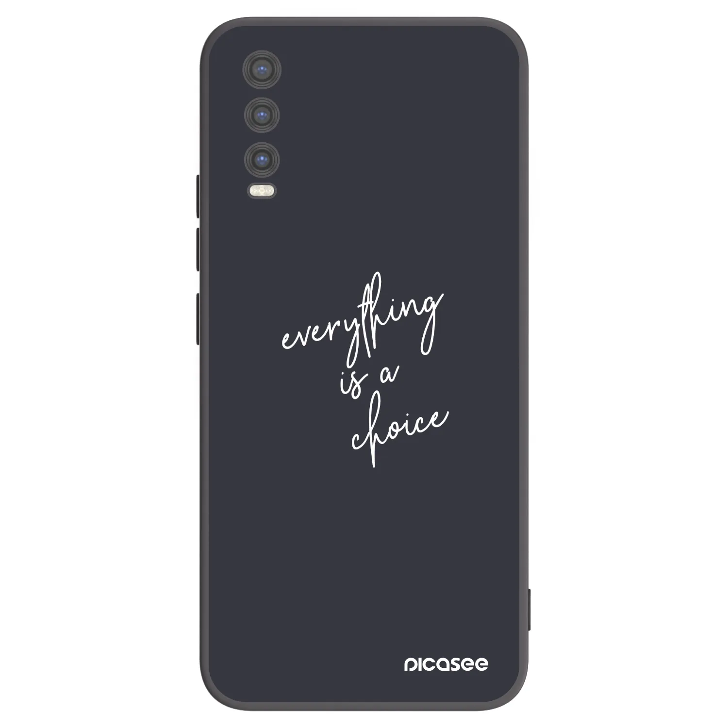 Picasee silikonowe czarne etui na Vivo Y20s - Everything is a choice