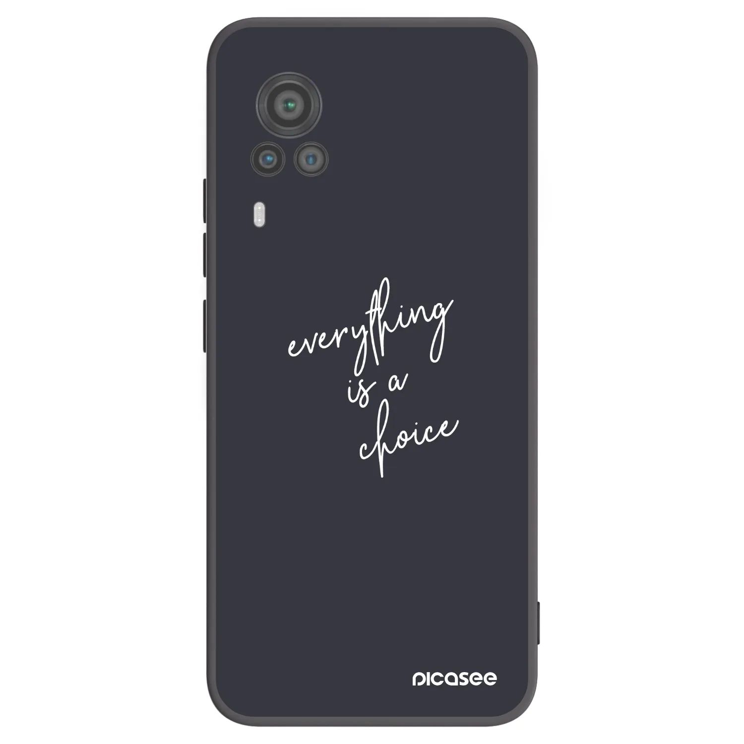 Picasee silikonowe czarne etui na Vivo X60 Pro 5G - Everything is a choice