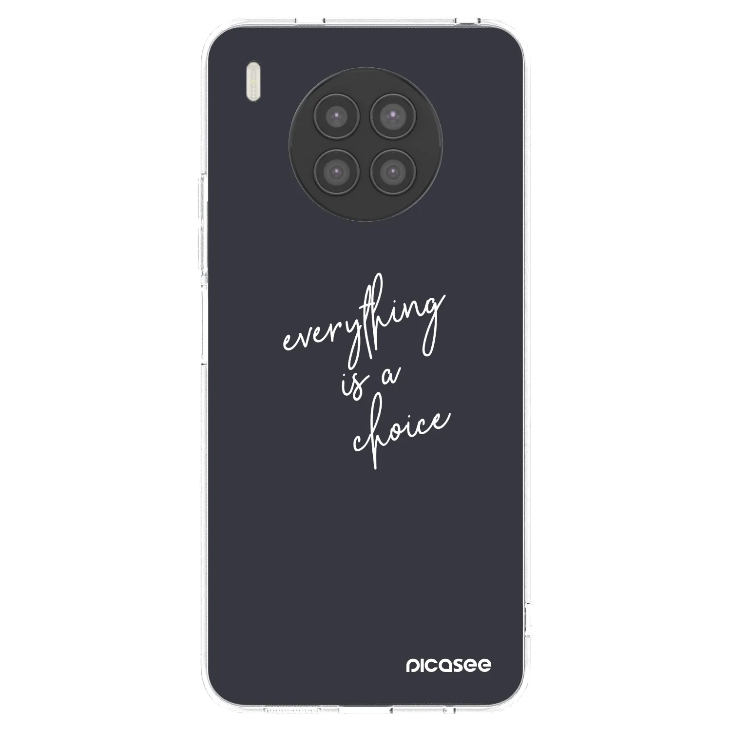 Picasee silikonowe przeźroczyste etui na Huawei Nova 8i - Everything is a choice